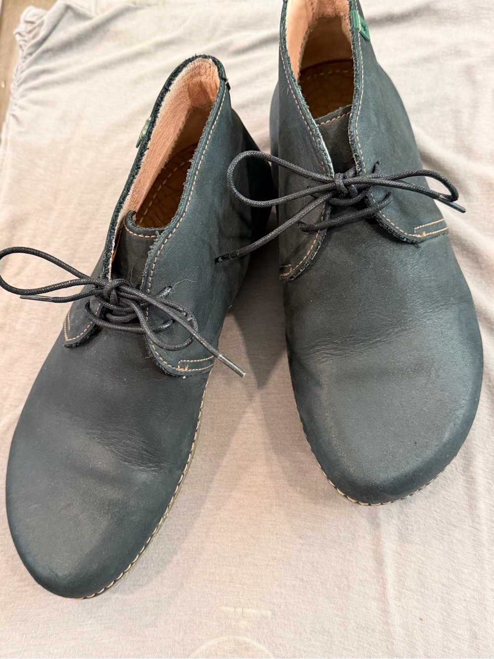 El Naturalista Black Leather Chukka Ankle Boots Size 38 #798